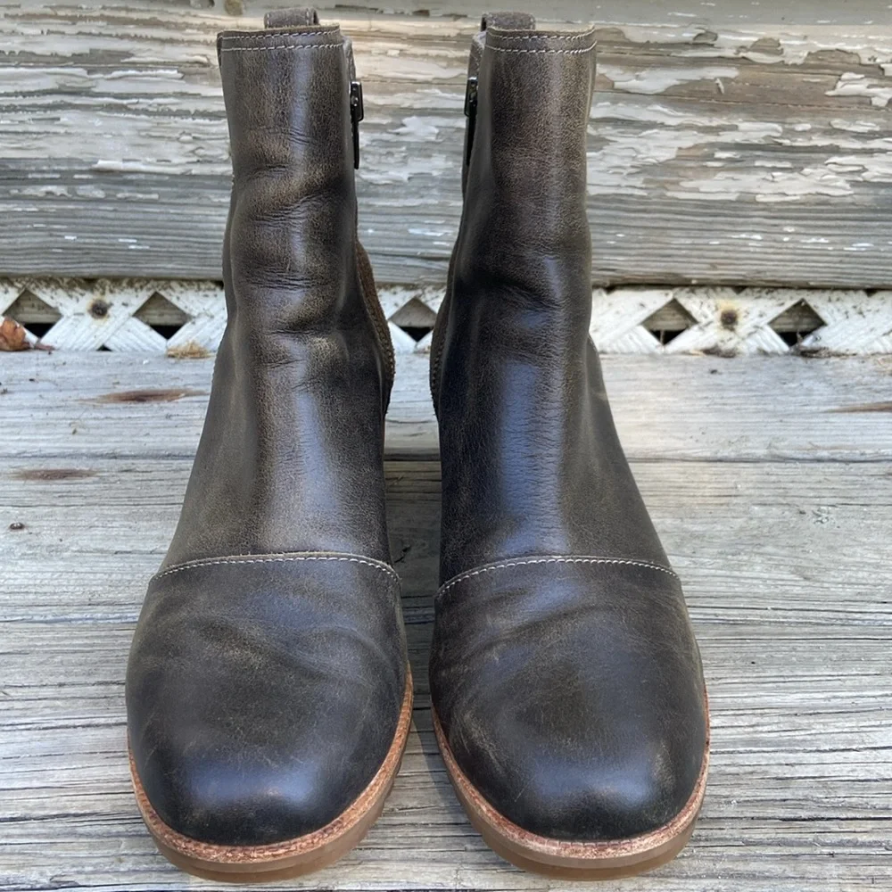SOREL Cate Waterproof Leather & Suede Stacked Heel Boot Women’s Size 10 - Picture 3 of 14